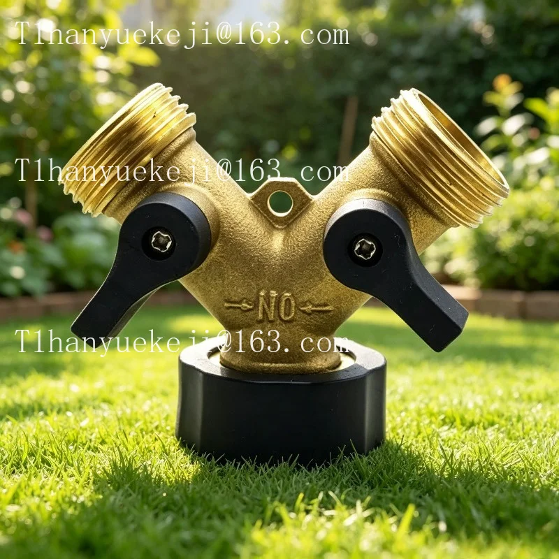 2026 hot selling itemsBrass Garden Ball Valve Garden Faucet Three-way Hose Diverter One-to-two Y-shaped Two-way Connector