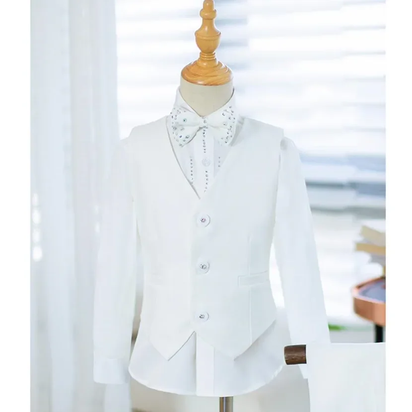 Children\'s Host Piano Performance Suit Wedding Birthday Formal Party Blazer Boys Costume Set A4239