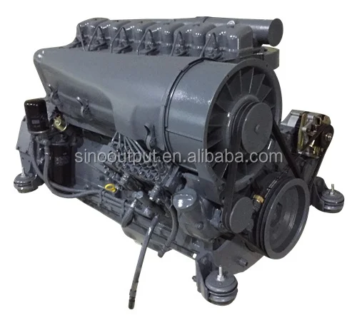 Juego de generador silencioso de 150 HP refrigerado por aire de 6 cilindros, motor Deutz BF6L914 a la venta