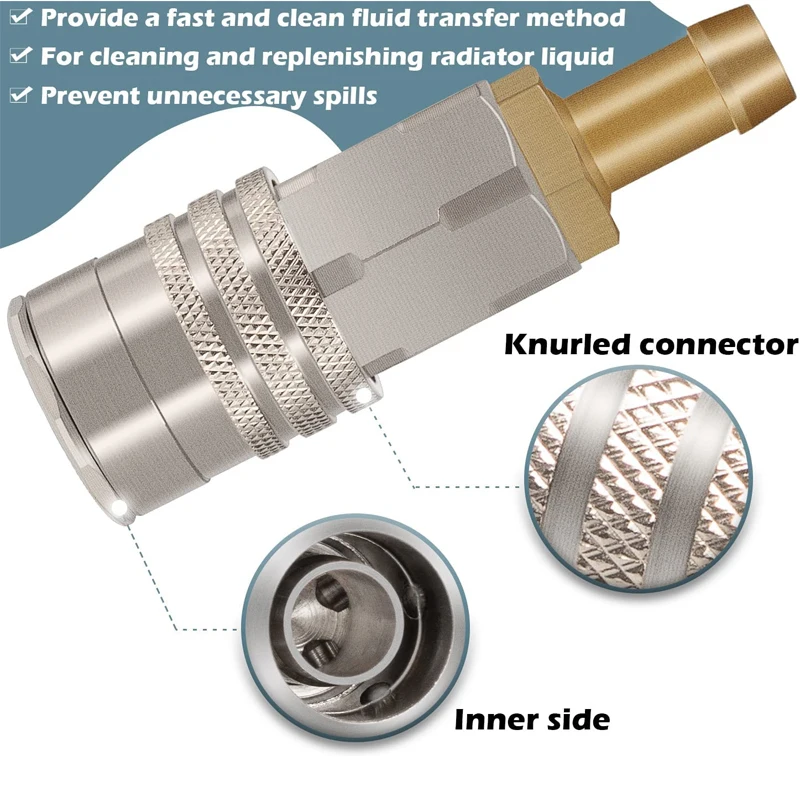 Quick Fit Radiator Adapter for 9996049 Coolant Drain Hose Compatible with Volvo & Mack Trucks and Bus, for Scania 4/5 series