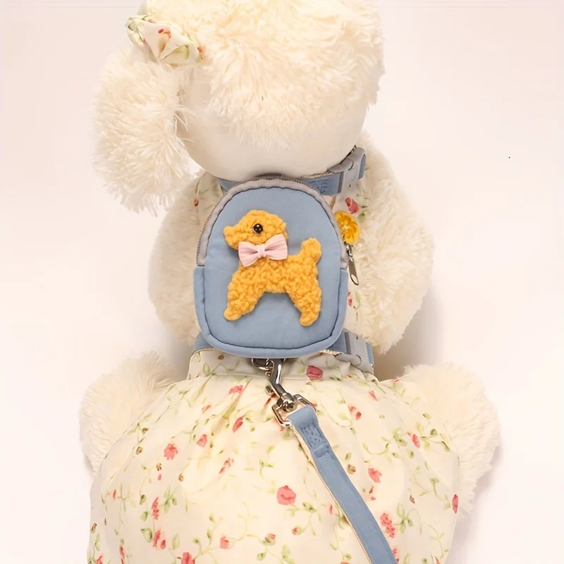 

Adjustable Soft Pet Vest with Backpack and Leash for Small and Medium Dogs - Perfect for Outdoor Adventures and Carrying Treats