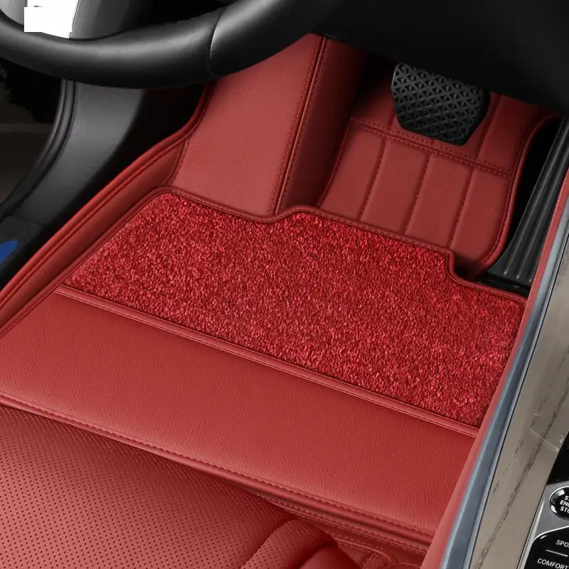 BMW Series Professional Car Leather Foot Mat Interior ECO Material BMW 1 3 6 7 X3 X5 X1 Mini e46 e60 e39