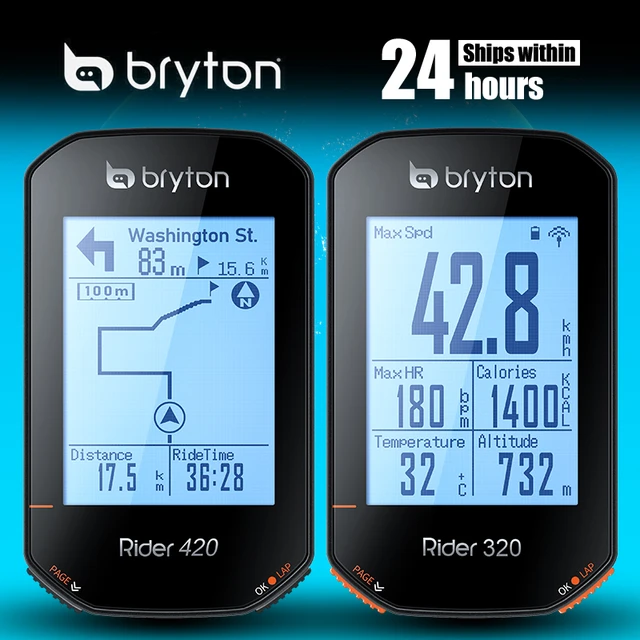 Used Garmin Gps bryton Rider 420 320 Gps Bike Computer Waterproof Ble 4.0 Strava Sync