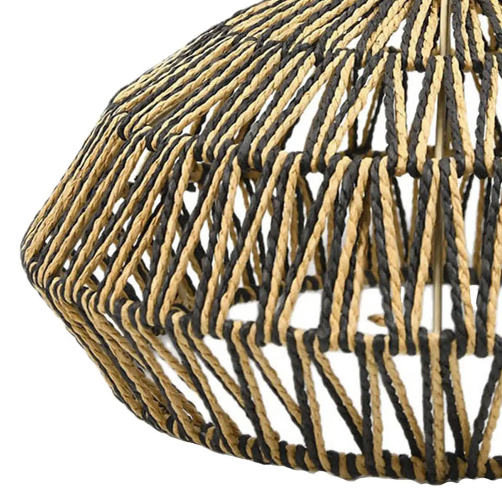 Handmade Paper Lamp Shade Lantern Woven Lampshade Ceiling Light Cover Vintage Lighting for Teahouse
