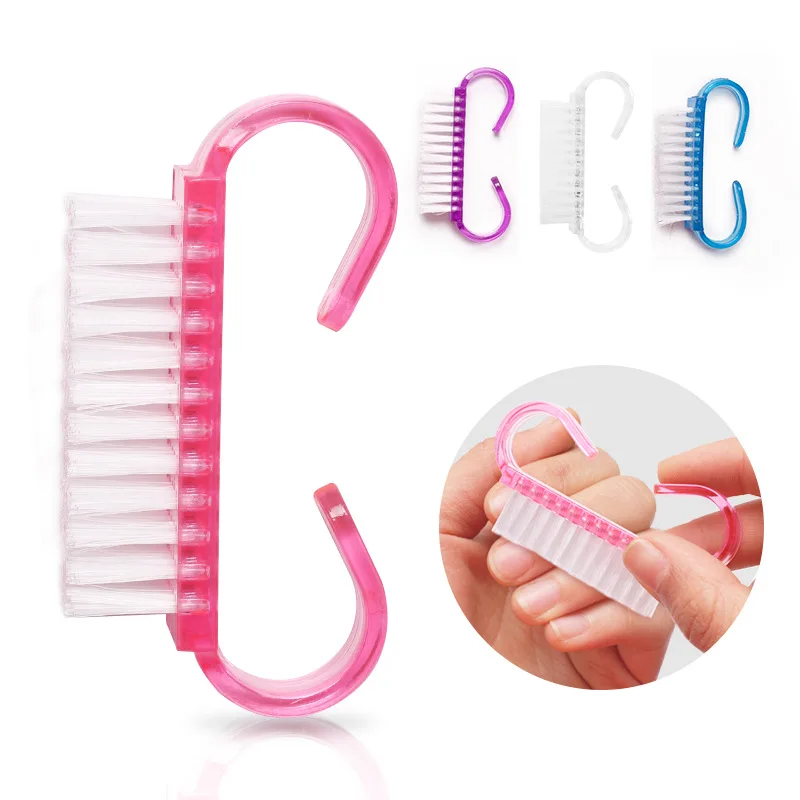 1Pc Nail Brush, Plastic Handle Frosted Brush, Eco-Friendly Nail Brush, Soft Bristled Nail Brush, Professional Nail Brush