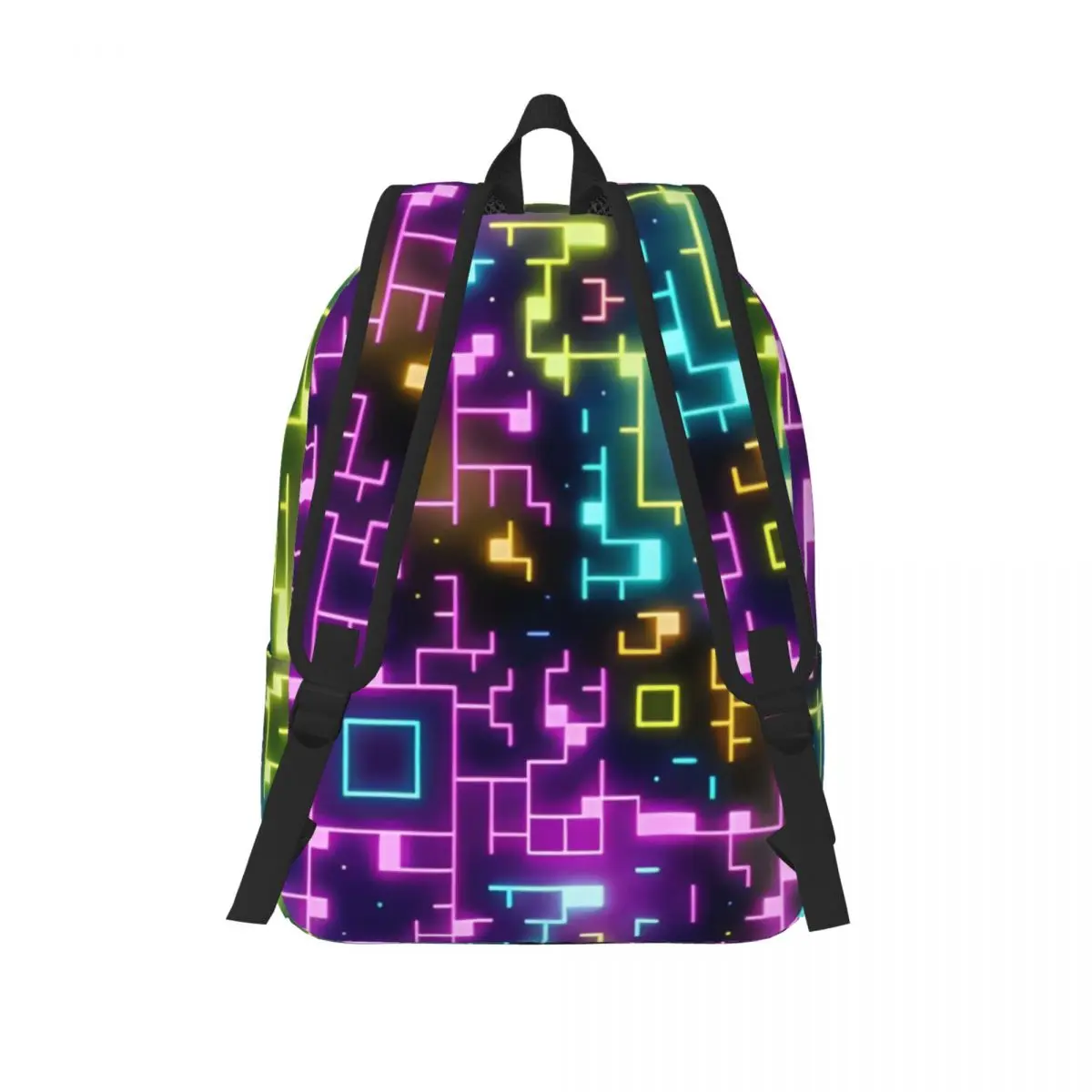 Mochila cubo geométrico Gaming Dash para preescolar, guardería, escuela, estudiante, Bookbag, niño, niña, niños, al aire libre