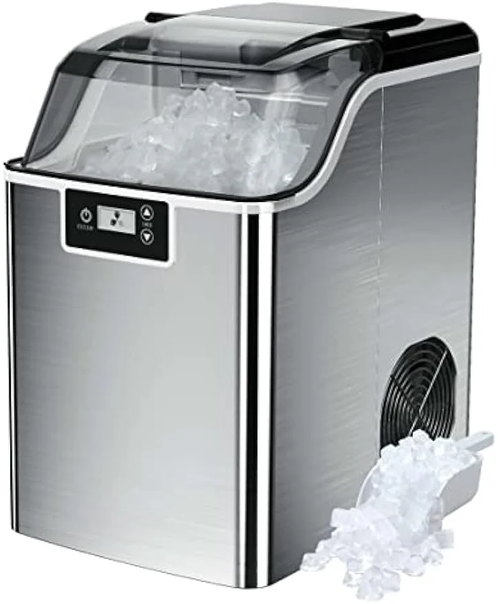 High Quality Silonn Compact Nugget Ice Maker，44lbs/Day Pellet Ice Maker Machine With Timer & Self-Cleaning Function
