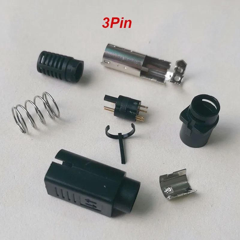 1Set Mini DIN 3P 4P 5P 6P 7P 8P 9 Pin Male Plug Adaptor Assemble Welded Type LOCK DIN Self-locking Assembly Connector 3Pin 8Pin