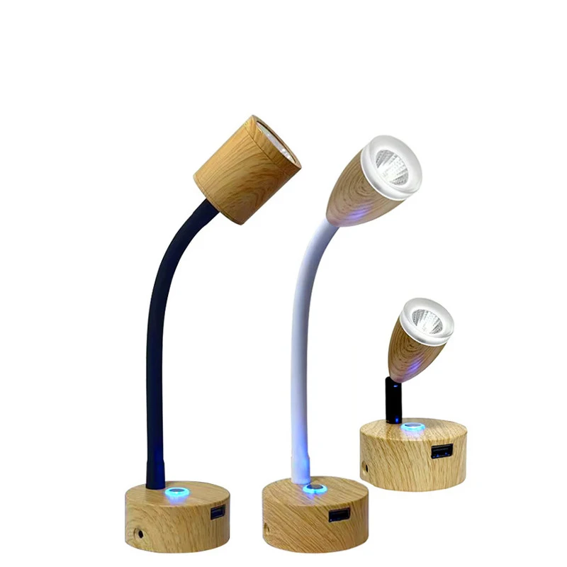 LED RV Wall Light Touch Dimming Yacht Ceiling Lamp Marine Lighting 3W Low Voltage Bedroom Study Spotlight USB RV Reading Lights
