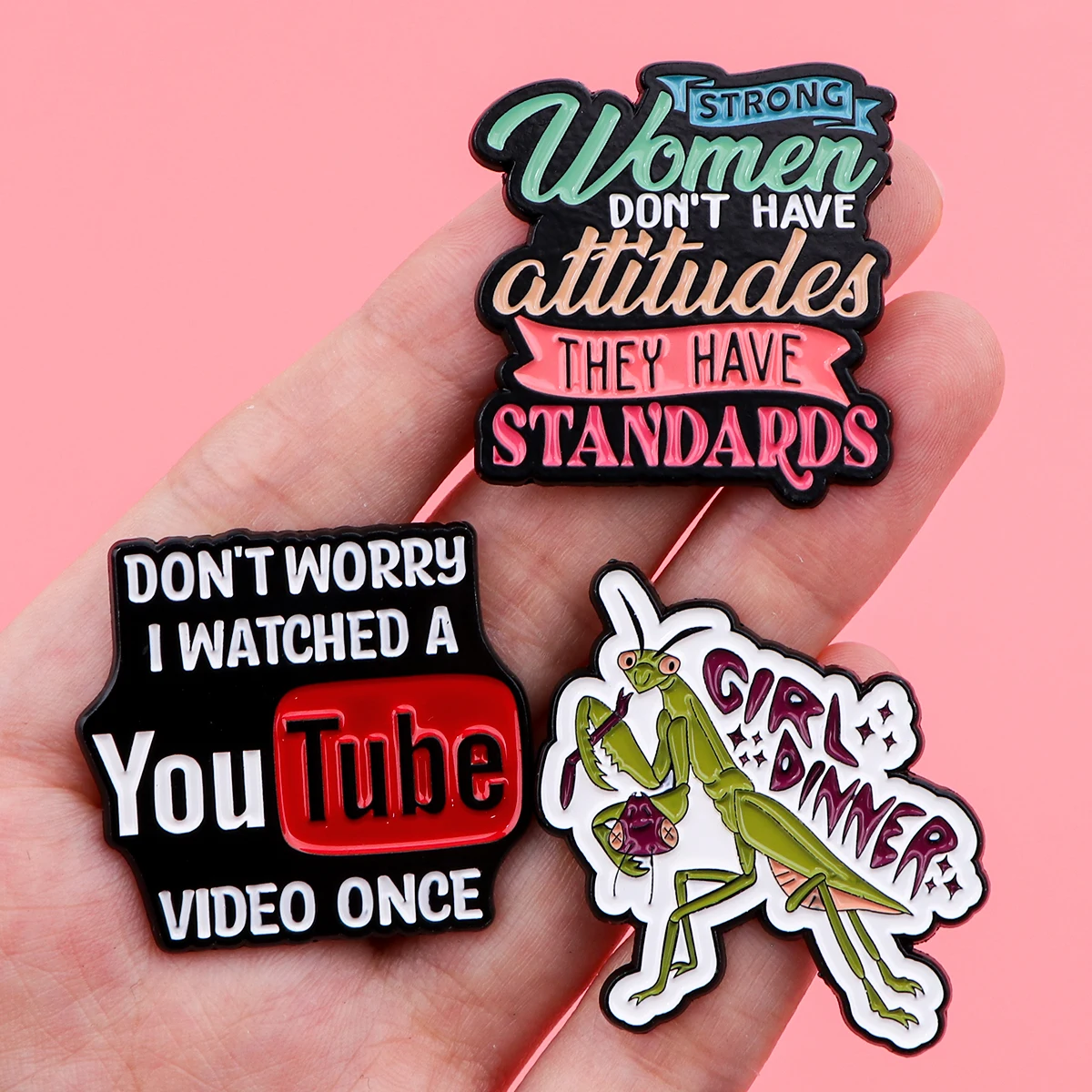 Funny Quotes Enamel Pin Heart Brooch Pines Quotation Lapel Pins Badge on Backpack Costume Accessories Animal Jewelry Girls Gifts