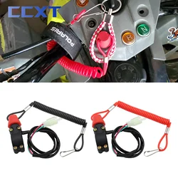 Motorcycle Kill Stop Switch & Safety Tether Cord For 22mm Handlebar Scooter ATV Quad Honda Yamaha Kawasaki Suzuki KTM Universal