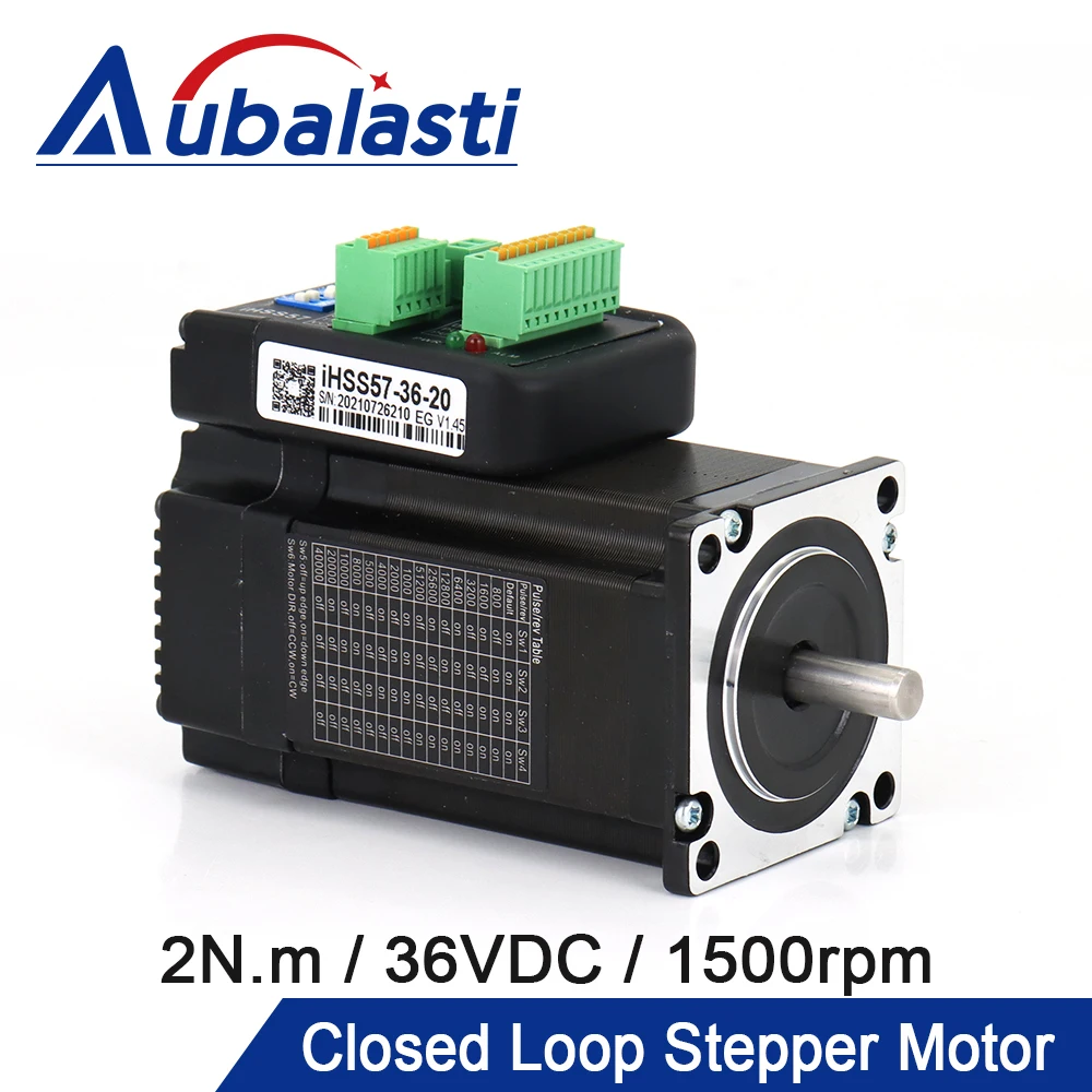 Aubalasti JMC 2Phase Nema23 2N.m 1500rpm Hybrid Integrated Closed Loop Stepper Servo Motor Driver 36VDC 5A iHSS57-36-20 For CNC