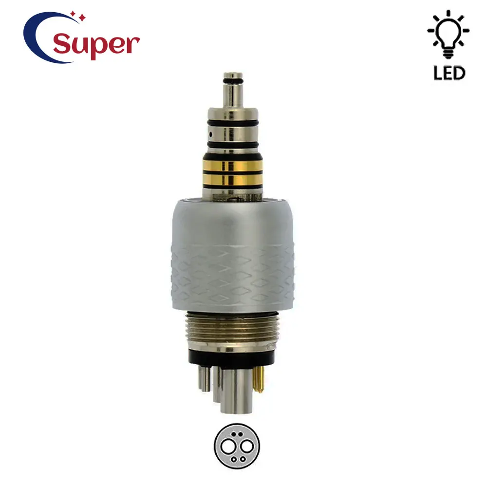 

Dental Quick Coupling 6Hole For WH High Speed Turbine Handpiece With LED Dentistry High Speed Handpiece Accessories