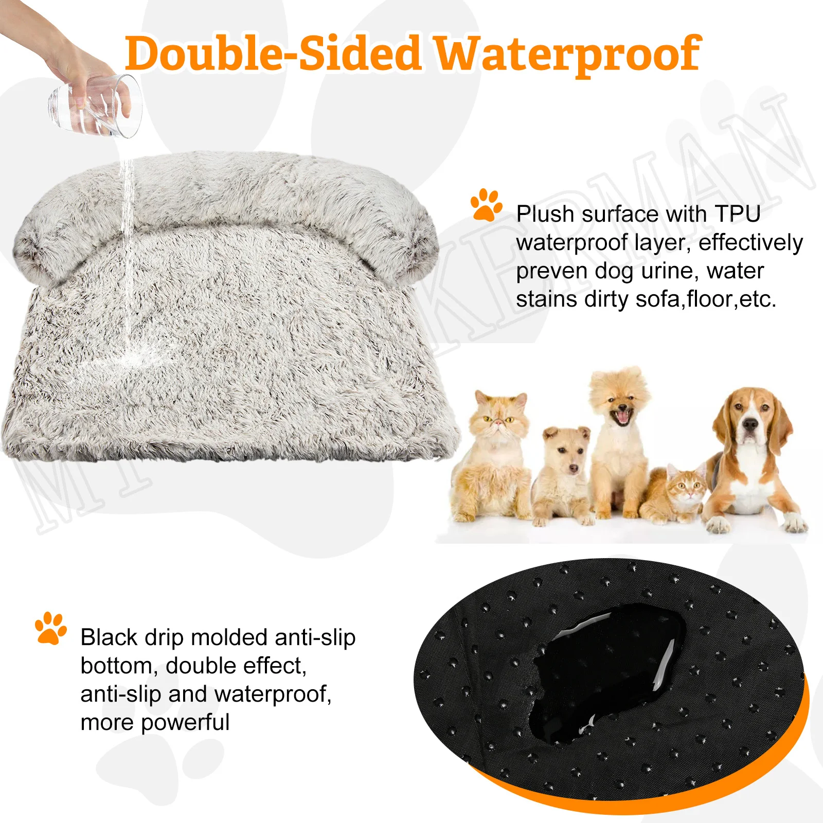 Dropshipping Pet Dog Bed Sofa For Dog Pet  Bed Warm Nest Washable Soft Furniture Protector Mat Cat Blanket Large Dogs Sofa Bed