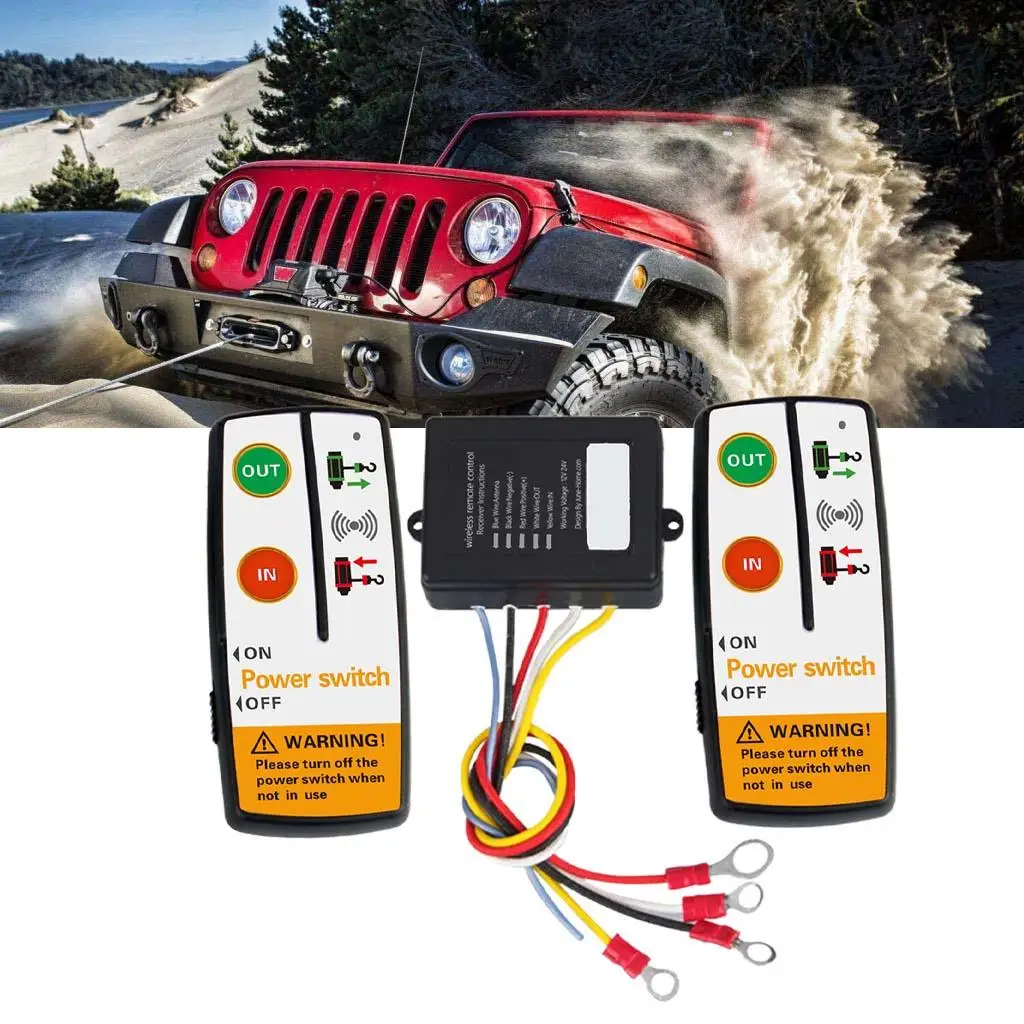 12V Wireless Winch Remote Control Kit Replacement for ATV Truck Durable