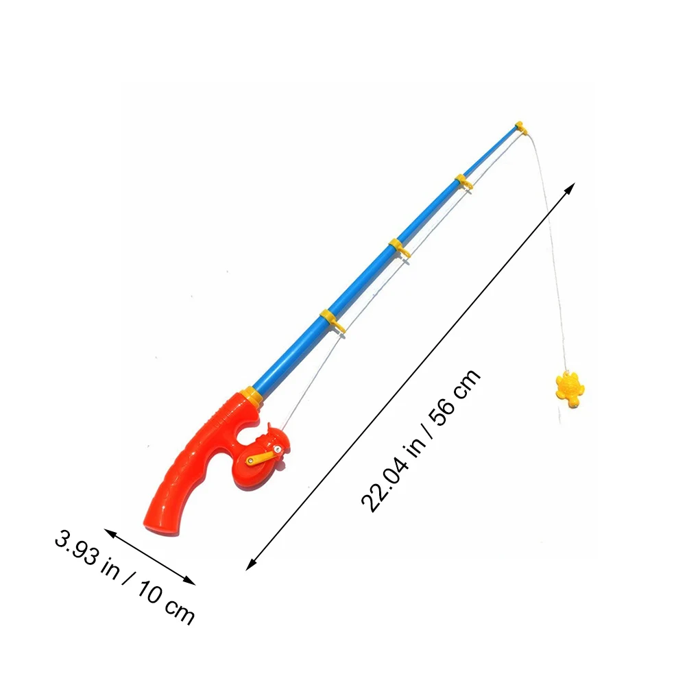 4/6 pçs jogo de pesca magnética crianças banheira vara de pesca de plástico brinquedos natação banho brinquedos educativos aprendizagem cor aleatória