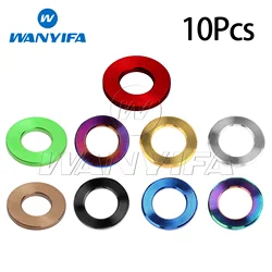 Wanyifa Titanium Ti M3 M4 M5 M12 M14 Flat Washer Grade 5 Ti-6Al-4V Fit for Brake Stem Bottle Cage Screws Shiter 10Pcs/lot