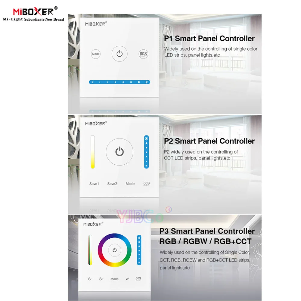 Miboxer Smart Touch Panel Dimmbare Dimmen/CT/RGB/RGBW/RGB + CCT LED Streifen Licht Controller 2,4G wireless Remote Milight