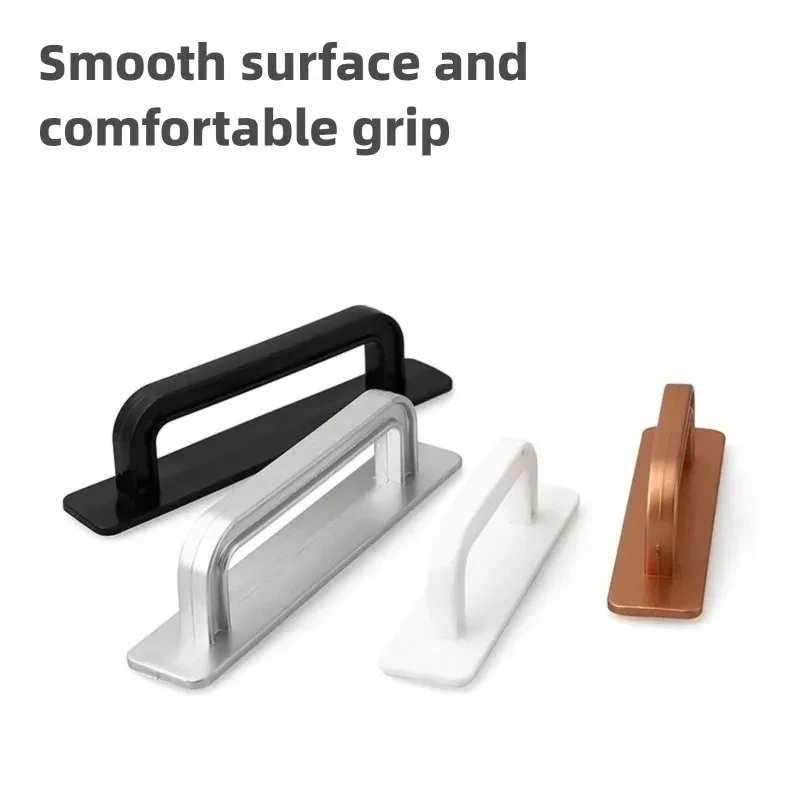 Balcony Glass Move, Wooden Door Window Handle Self-adhesive Surface Mounted Small Handle and Pull Knob Push