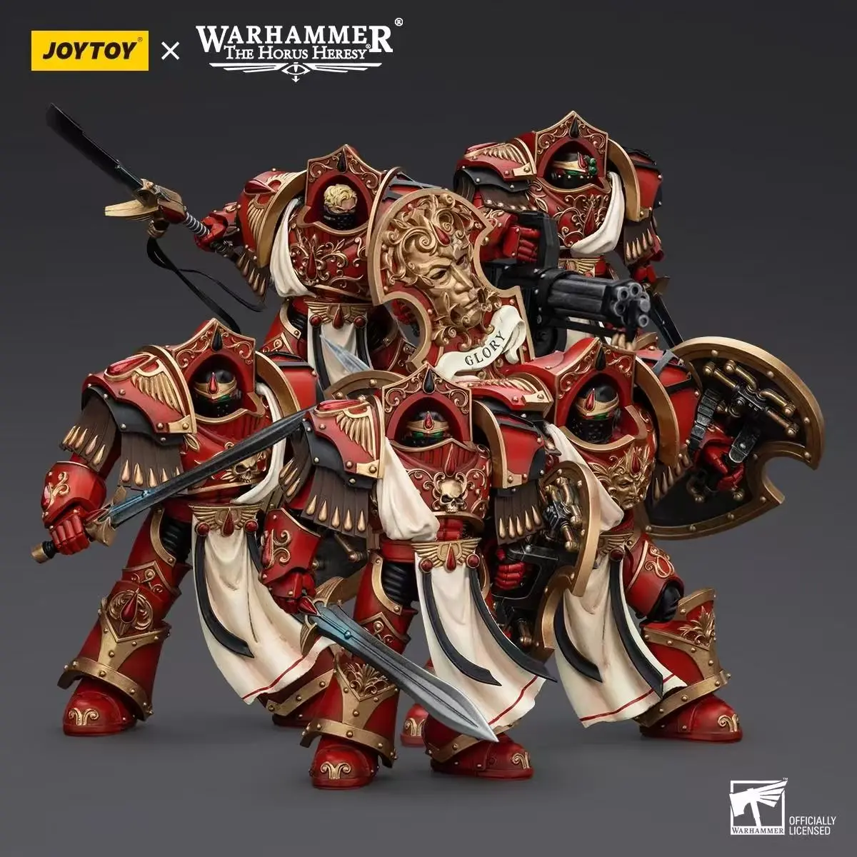 

In Stock JOYTOY Warhammer "The Horus Heresy" 1/18 Blood Angels Crimson Paladins Squad 5PCS Action Figures Model Collection