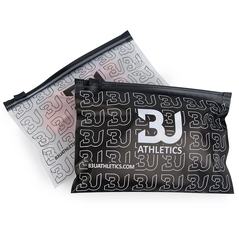 2025customized.Custom Matte Black Frosted transparent dust-proof waterproof bag hole through zipper plastic bag