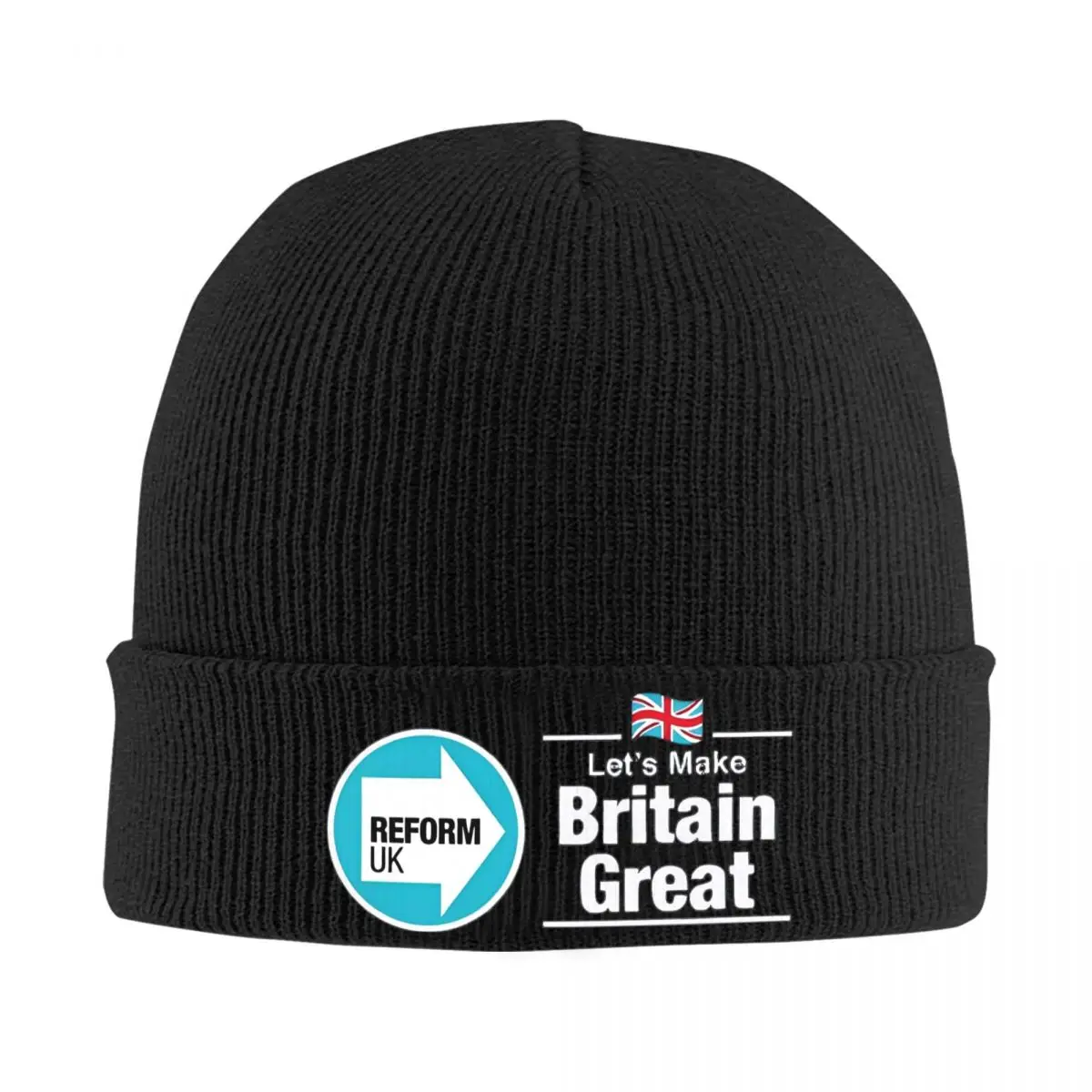 Reform UK Let's Make Britain Great Beanie Hats Vintage Caps Men Women Unisex Kpop Knit Hat Winter Design Elastic Beanie Hats