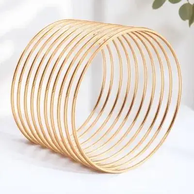 

10Pcs Metal Dreamcatcher Hoops Round Sturdy Rings for DIY Crafts Home Decoration Wreath Macrame Supplies Metal Hoops