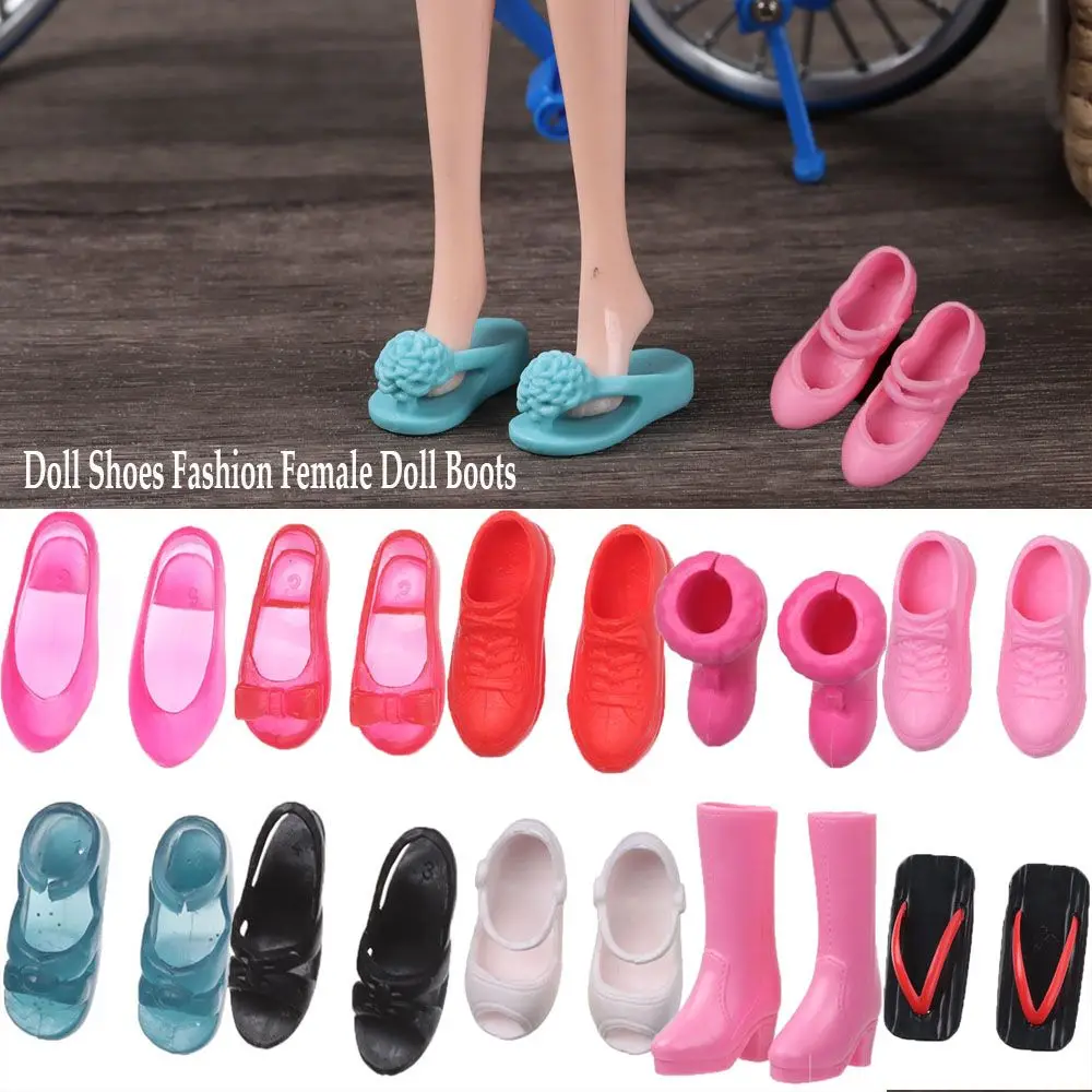 1 Pair 26~30cm Doll Shoes Fashion Female Doll Boots Fit 1/6 BJD Dolls Accessories Plastic Doll Casual High Heels Shoes