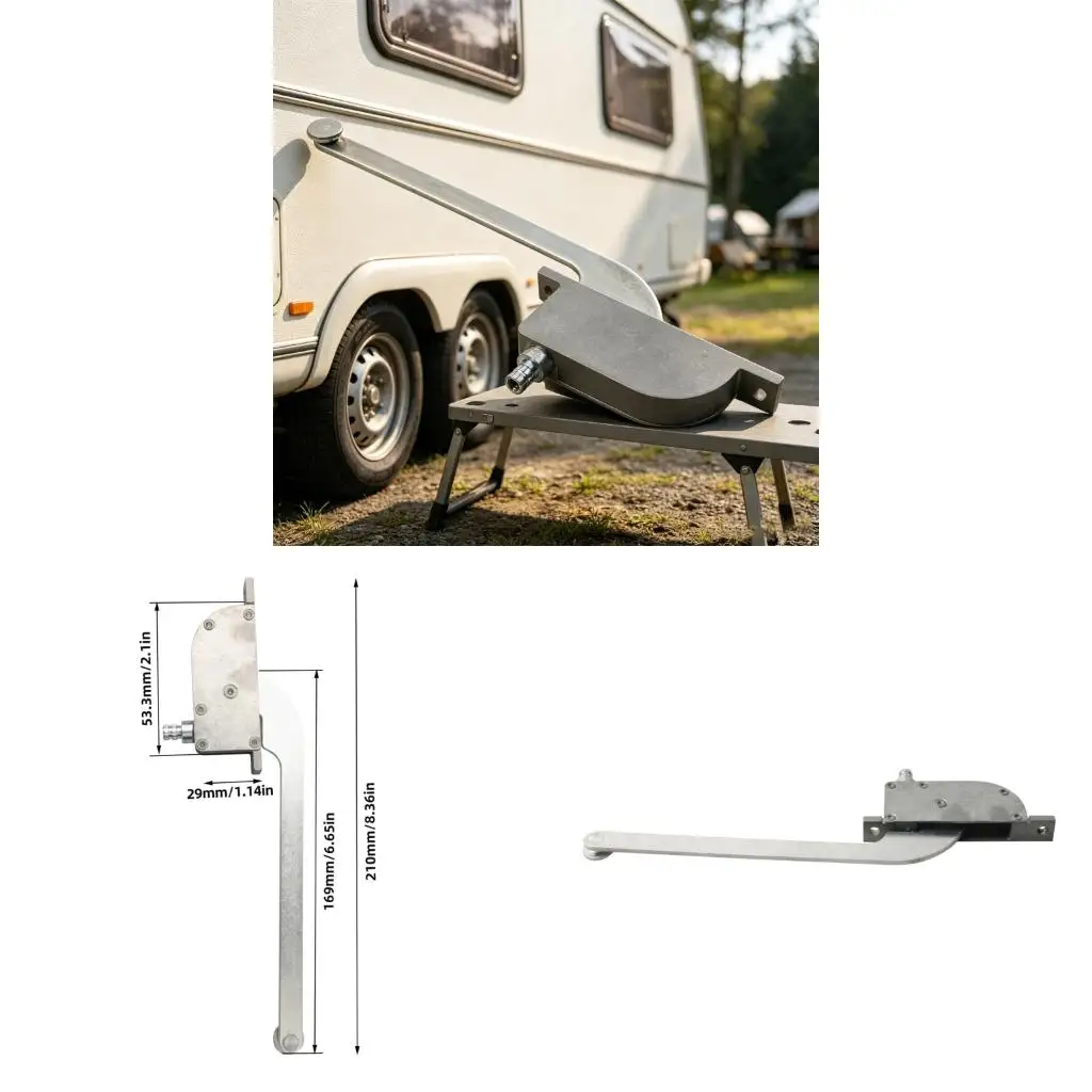  Manual Vent Lid Crank Replacement with Metal Arm for Trailer