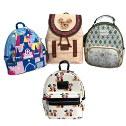 2025 Original DISNEY Catoon Castle Anime Baby GIrls Kid's Backpack Flowers Cosplay Leisure Travel Bag Mini Children's Schoolbag