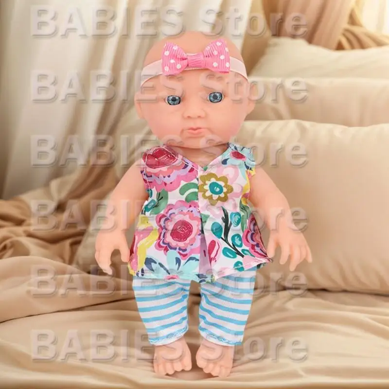 C9GB 16.5cm Búp bê trẻ thực tế Reborns Búp bê với bộ đồ đáng yêu Cuộc sống trên quần áo như giáo dục Reborns Búp bê nuôi dạy