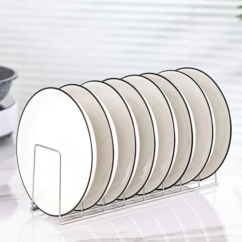 

Cabinet Dish Organizer Kitchen Cabinet Organizer Stainless Steel Dish Storage Rack Space-saving Plate for Kitchen for Cutting