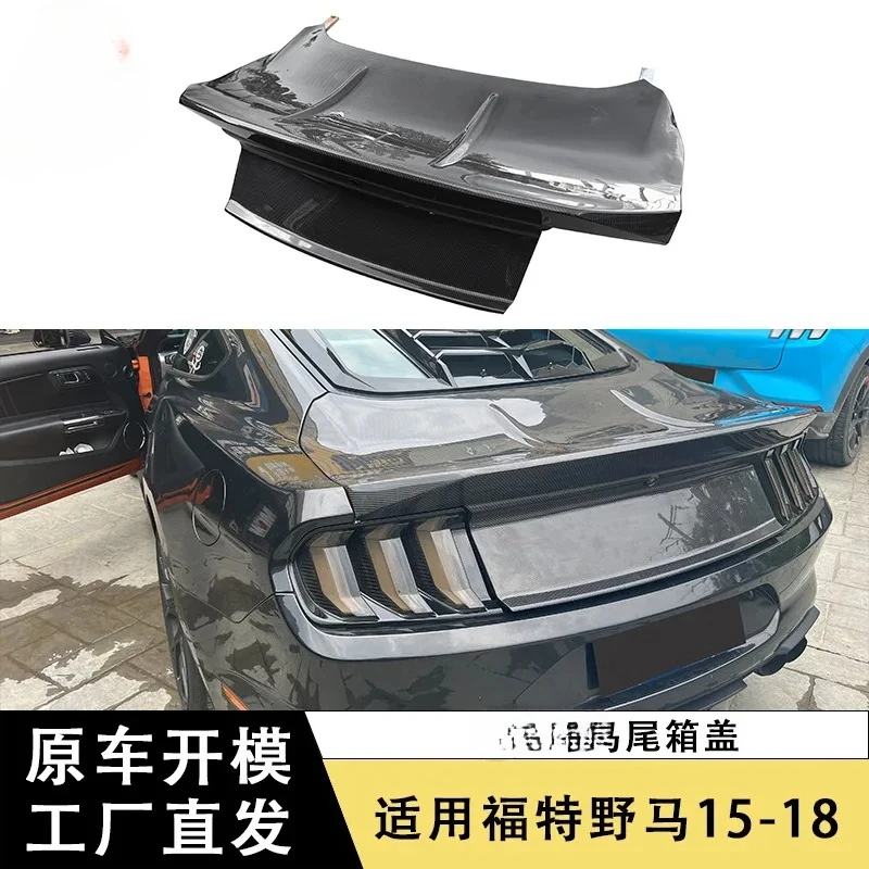 For Ford Mustang Mustang carbon fiber trunk lid tilted tail trunk trunk lid modified car surrounded