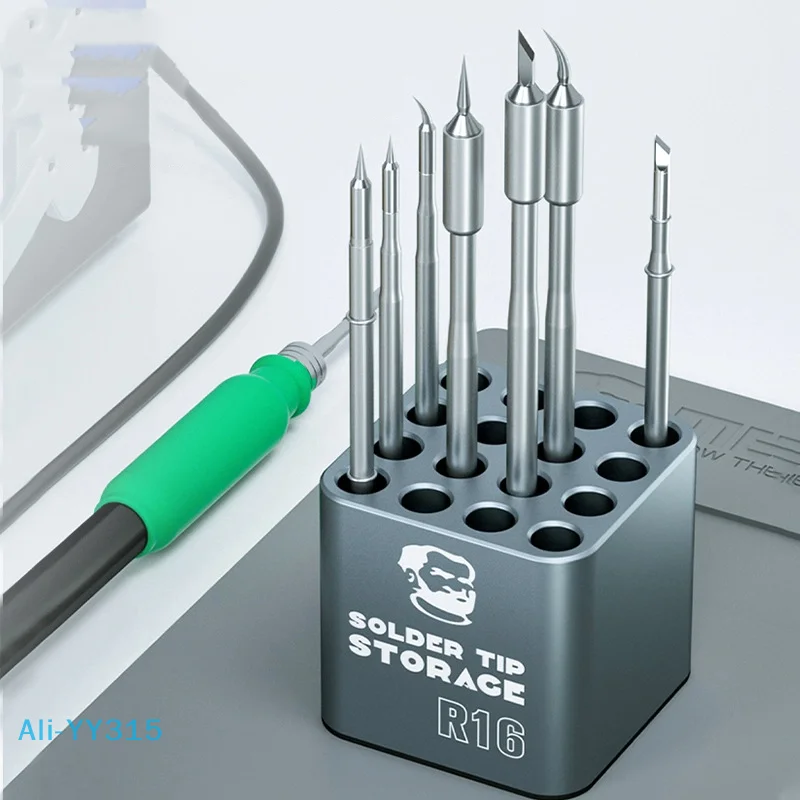 

【Y】Многофункциональный ящик для хранения паяльных жал, органайзер для головок C115 C210 C245 T12, держатель отвертки и пинцета