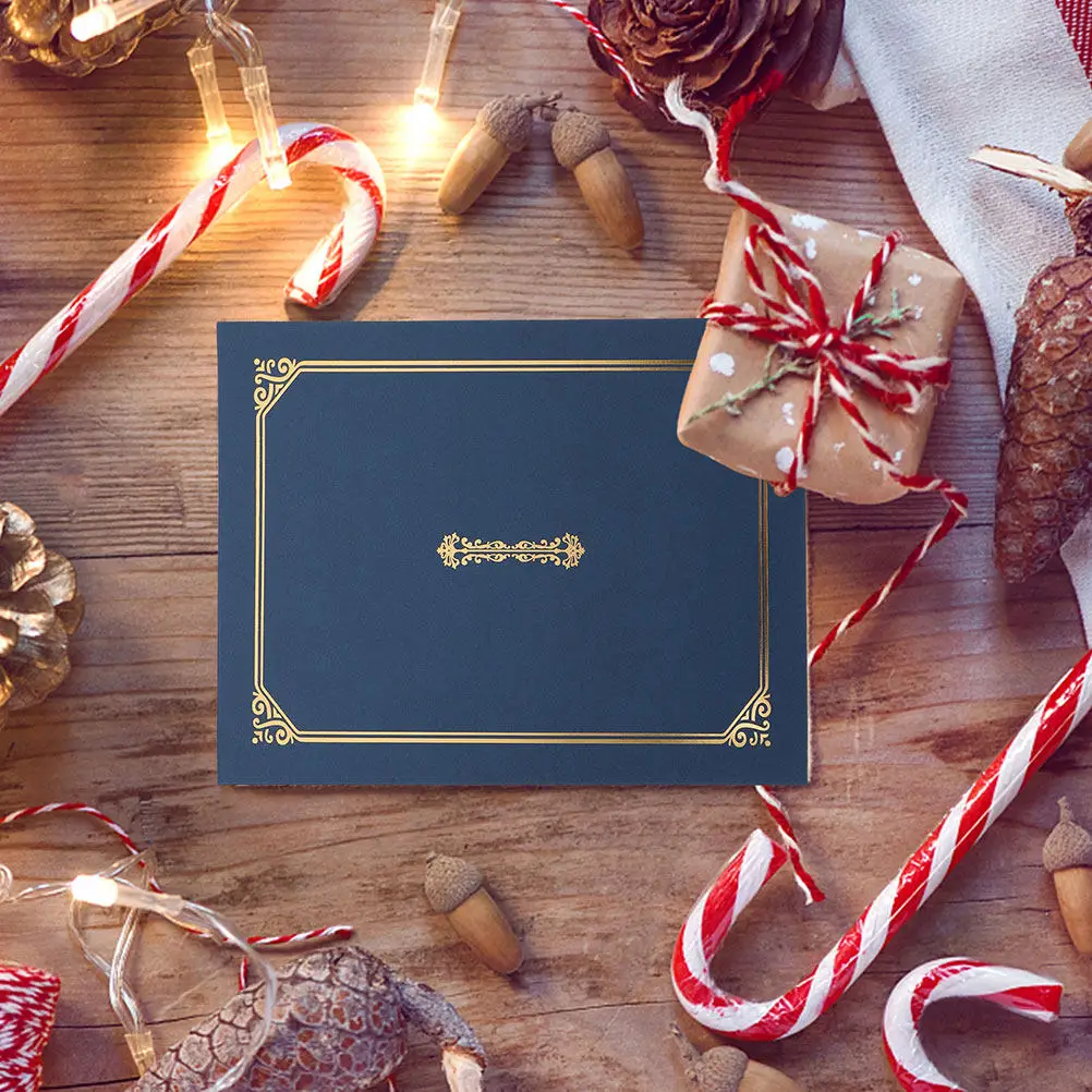 

2Pcs Diploma Storage Folders Luxurious Certificate Covers for Degree Certificate Protection Folder A4 Award Frame