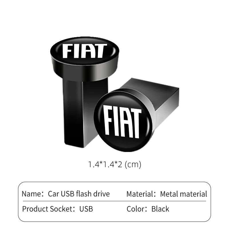 Car USB Flash Drive Mini Portable Storage Memory Drive Pendrive For FIAT Grande Punto 500 Abarth Tipo Panda Ducato Freemont Dobl