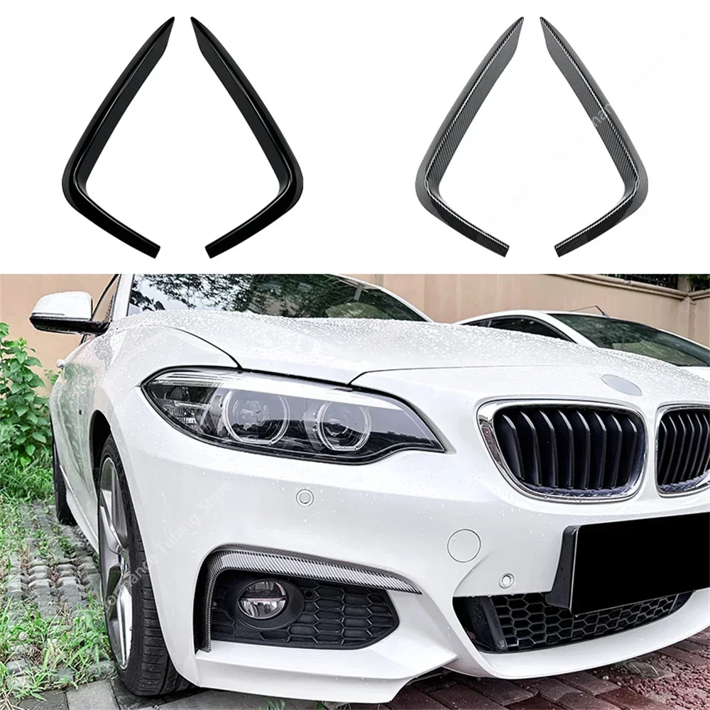 For Bmw F22 F23 Front Bumper Lip Spoiler Splitter  2 Series M235i 220i 220d 228i 230i 2014-2021 Foglamp Grille Surround Trim