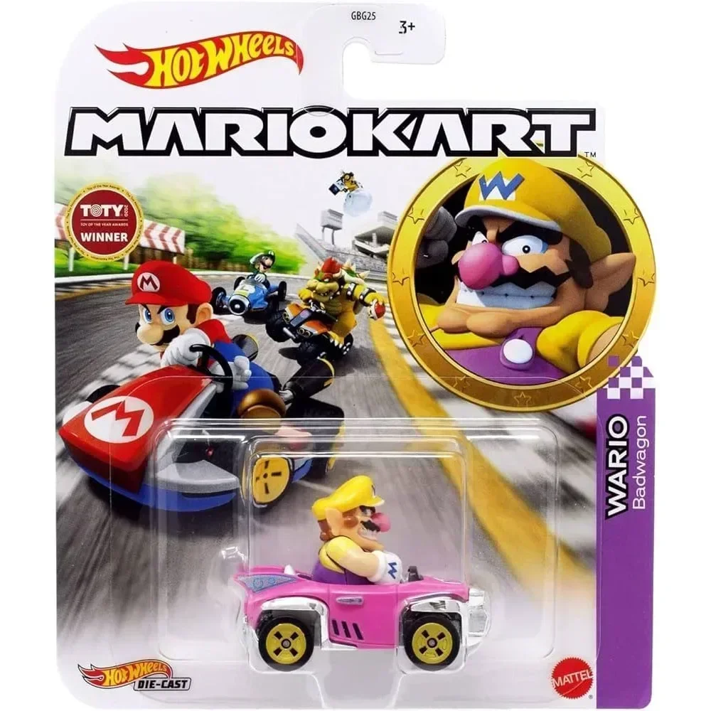 Original Hot Wheels Premium Super Mario Kart 1/64 Miniature Cars Mario Bros Hotwheels Mini Model Cars Hoteelws Hotweheels Cart