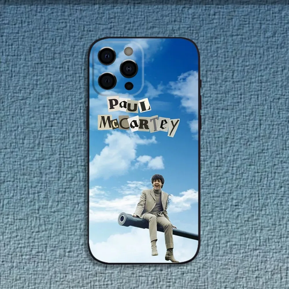 Singer P-Paul M-McCartney Phone Case For iPhone 16,15,14,13,12,11,Pro,X,XS,Max,XR,Plus,Mini Soft Black Cover