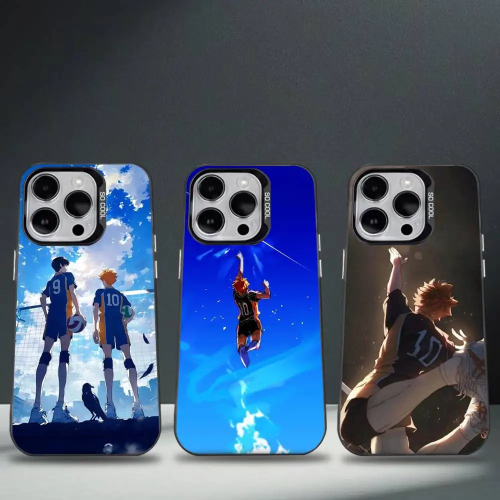 

Anime H-Haikyuu Karasuno Phone Case For iPhone 16,15,14,13,12,11,8,7,Pro,Max,Plus,Mini,XS,SE Anti Fall Black Matte Hard