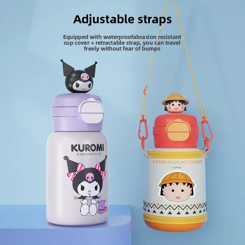 Beddybear Smile Stainless Steel Kids Water Bottle 316 Insulated Thermos Double Spout For Children Baby School Kindergarten Cup