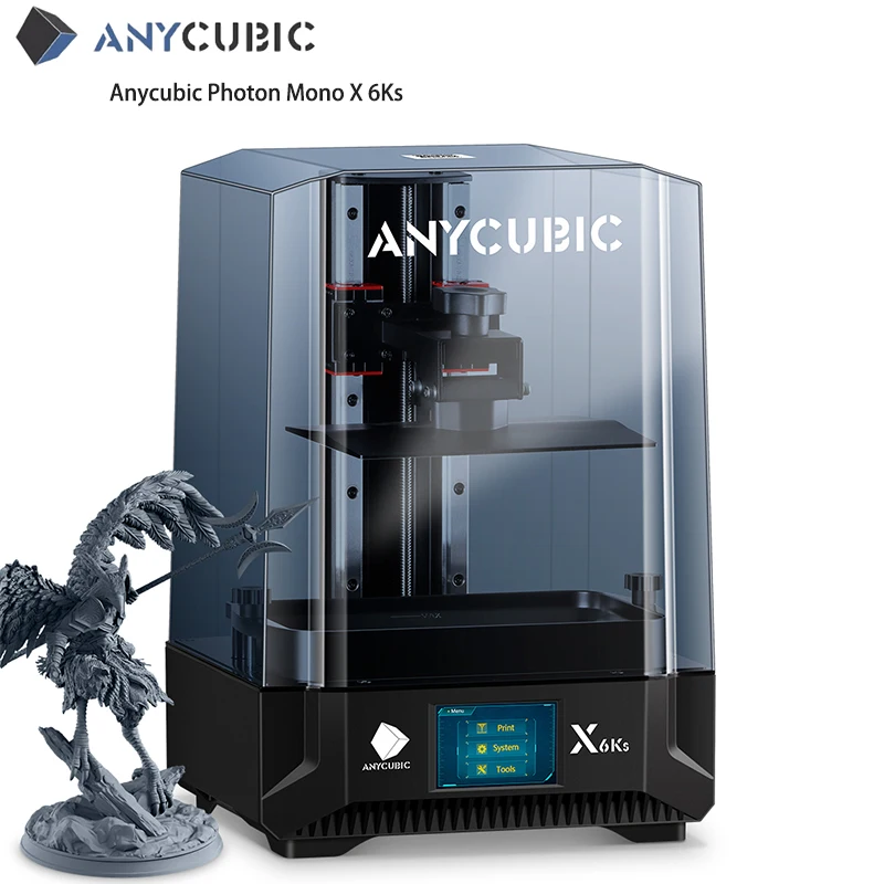 

ANYCUBIC Photon Mono X 6Ks LCD 3D Printer 9.1'' 6K Large Screen 3D Printing 4.76L Dental Casting UV Resin SLA 3d Printer