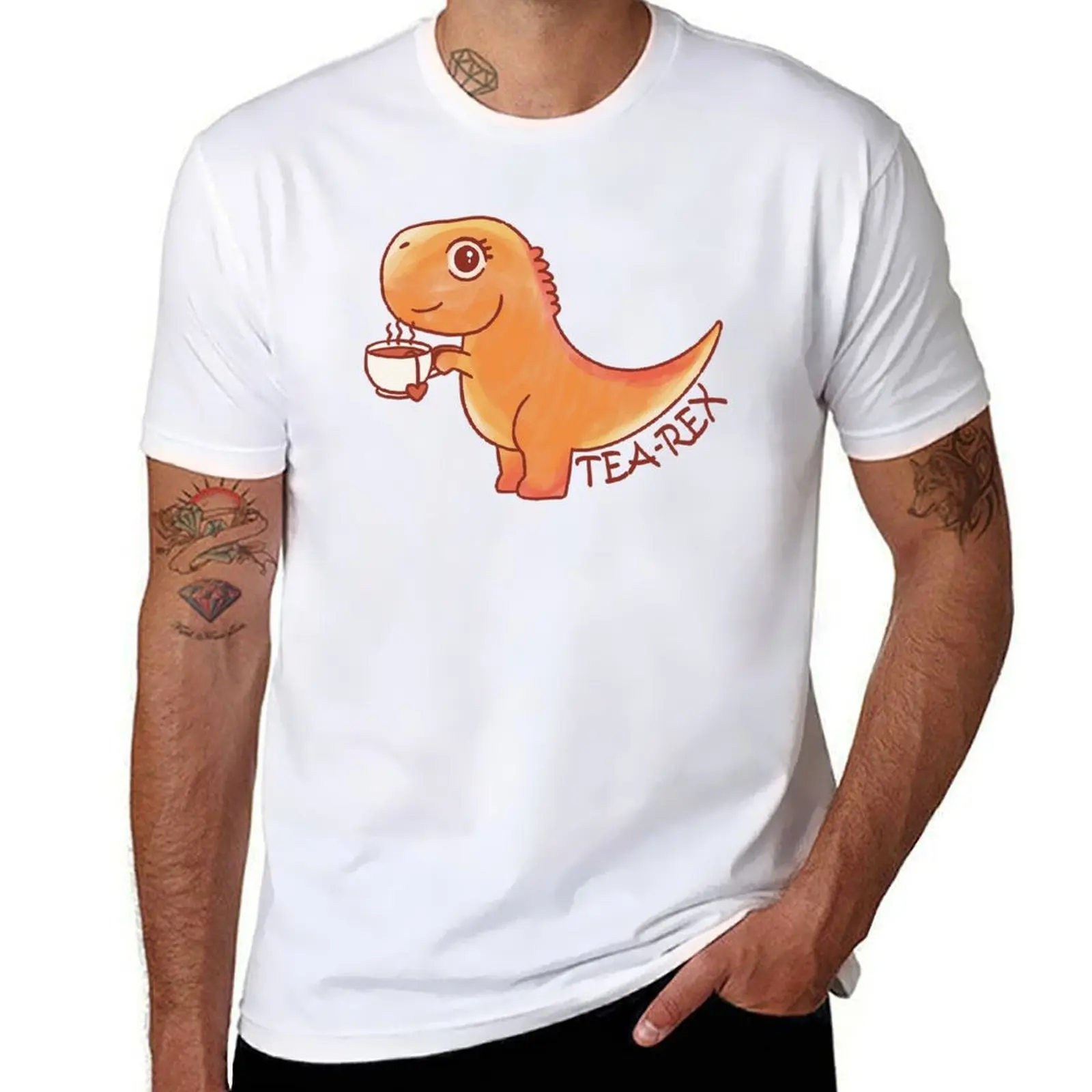 

Tea rex or tea-rex T-Shirt t shirts for man cotton soft man t shirts for men casual T-Shirt