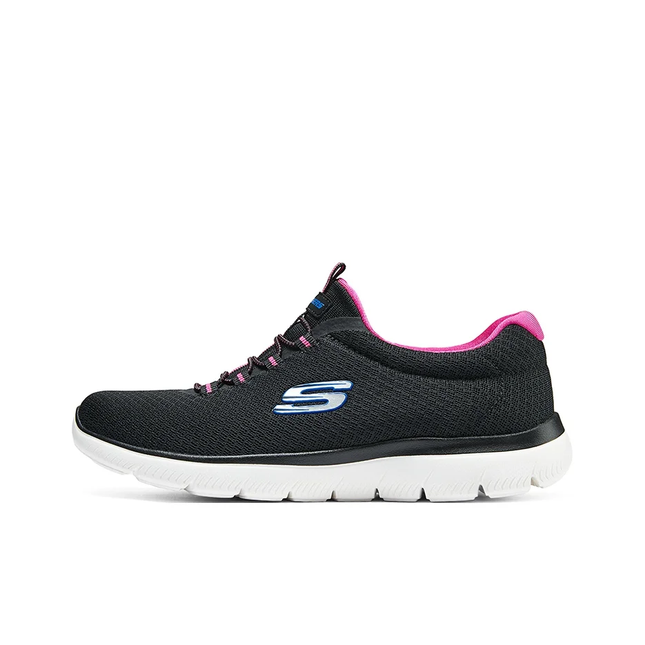 Skechers Summits Cushioning Breathable Low top Casual Shoes Women's Black Red 12980-BKHP