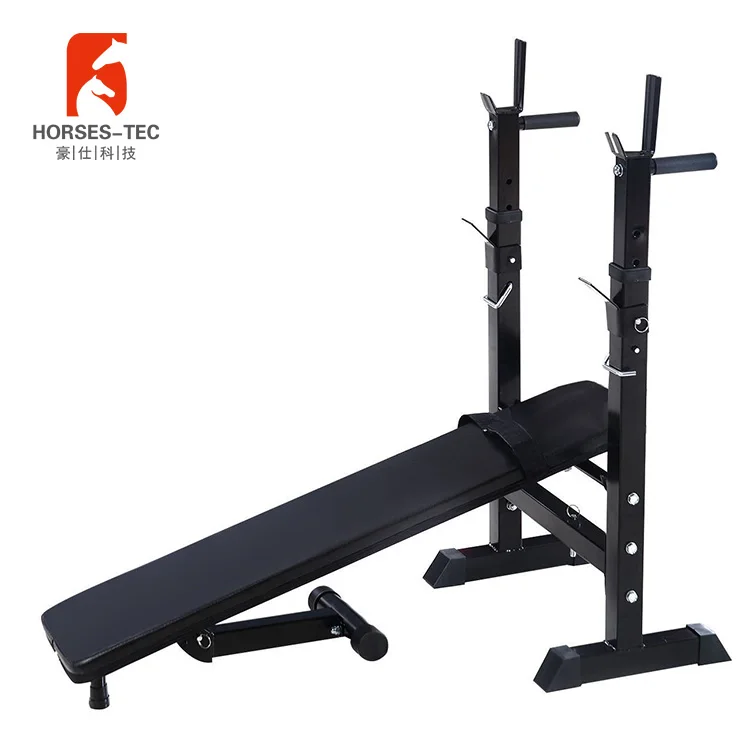 Exercise machine hyperextension weight bench with squat rack