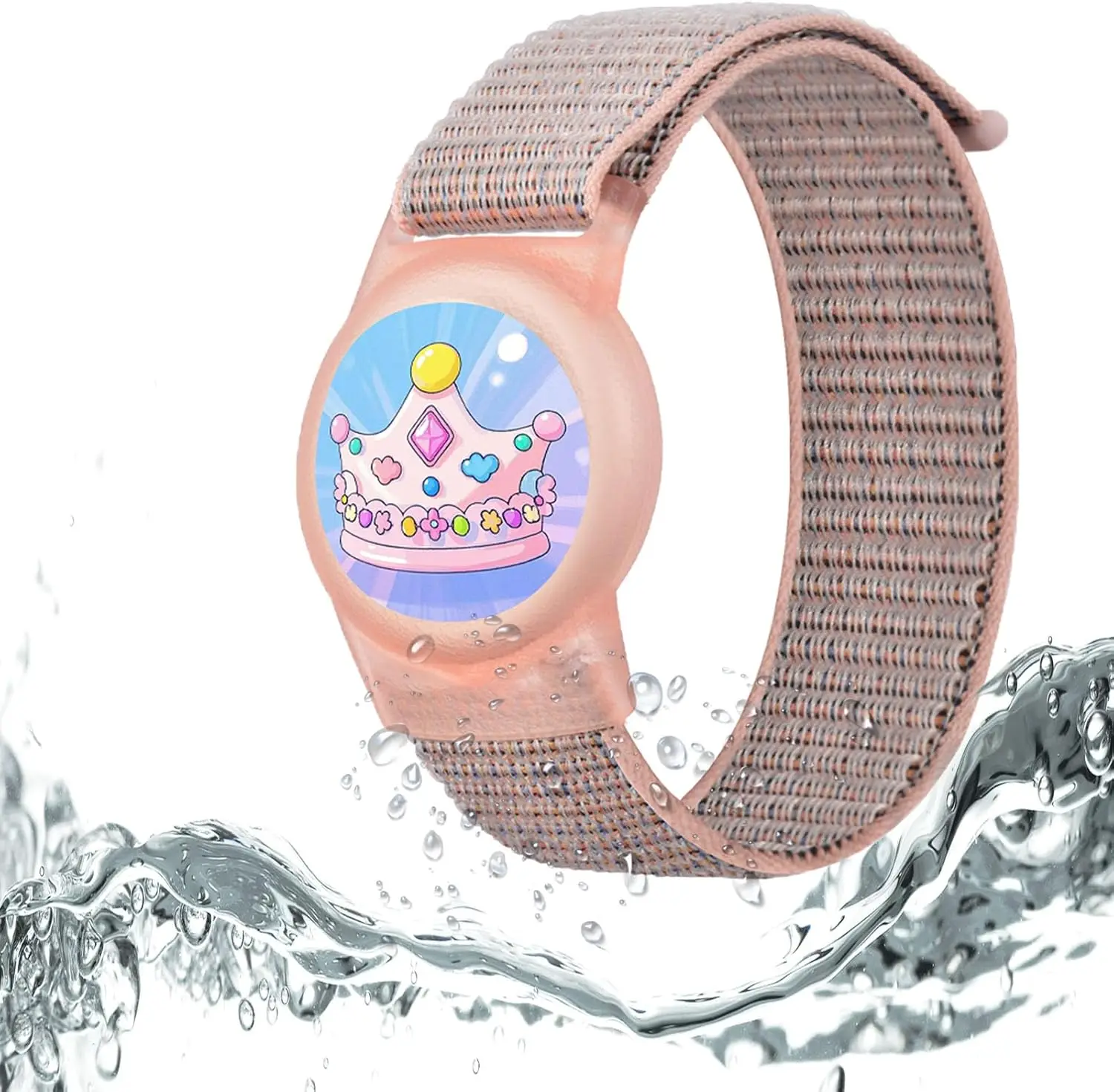 AirTag-Armband für Kinder, Wasserdichter Niedlicher Cartoon-AirTag-Halter für Kinder mit Vollständigem Schutzdesign und Verstecktem Silikon-Armband