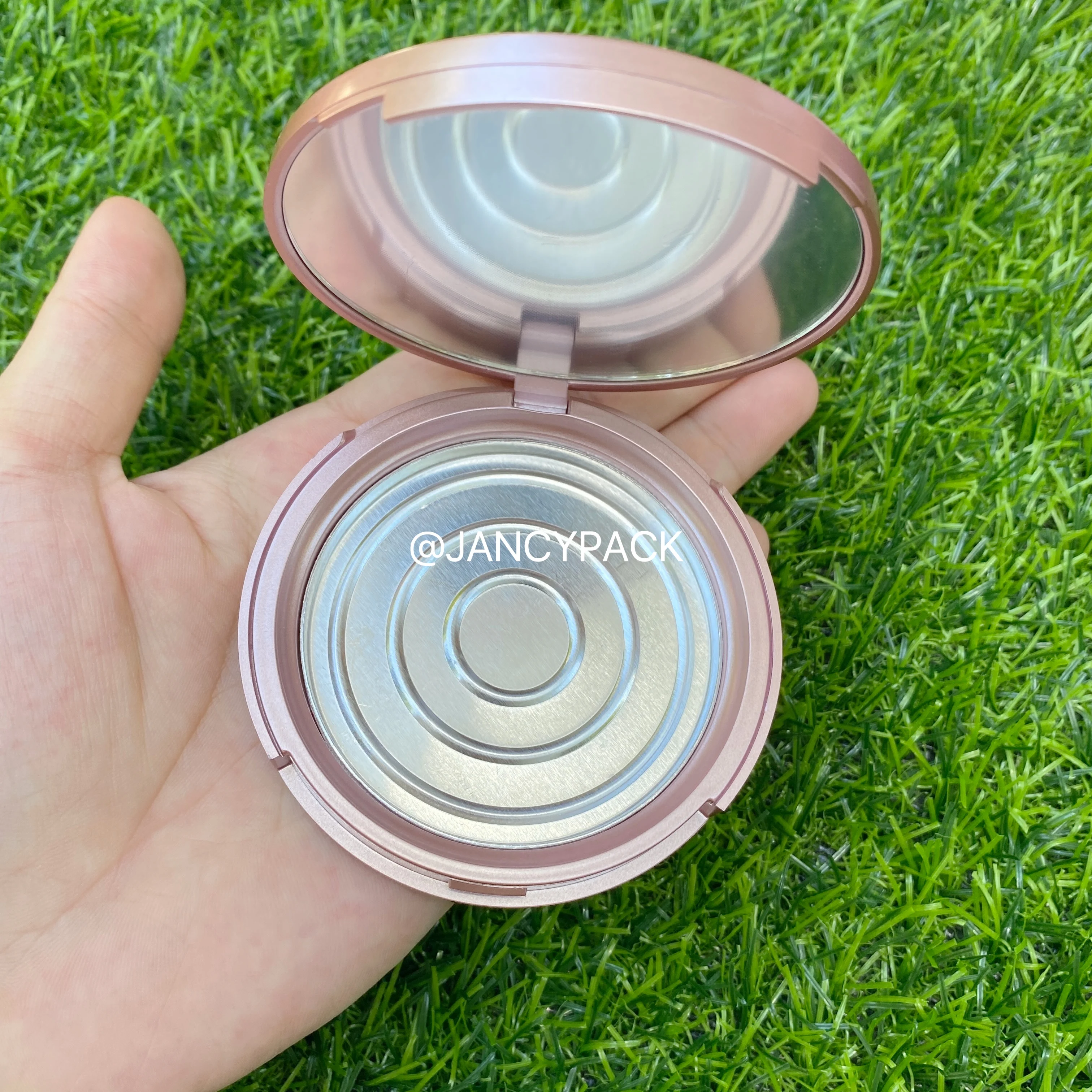 59mm Empty Powder Case aluminum Pan blue purple pink round Empty Pressed Compact Powde Compact Mirror Container Makeup