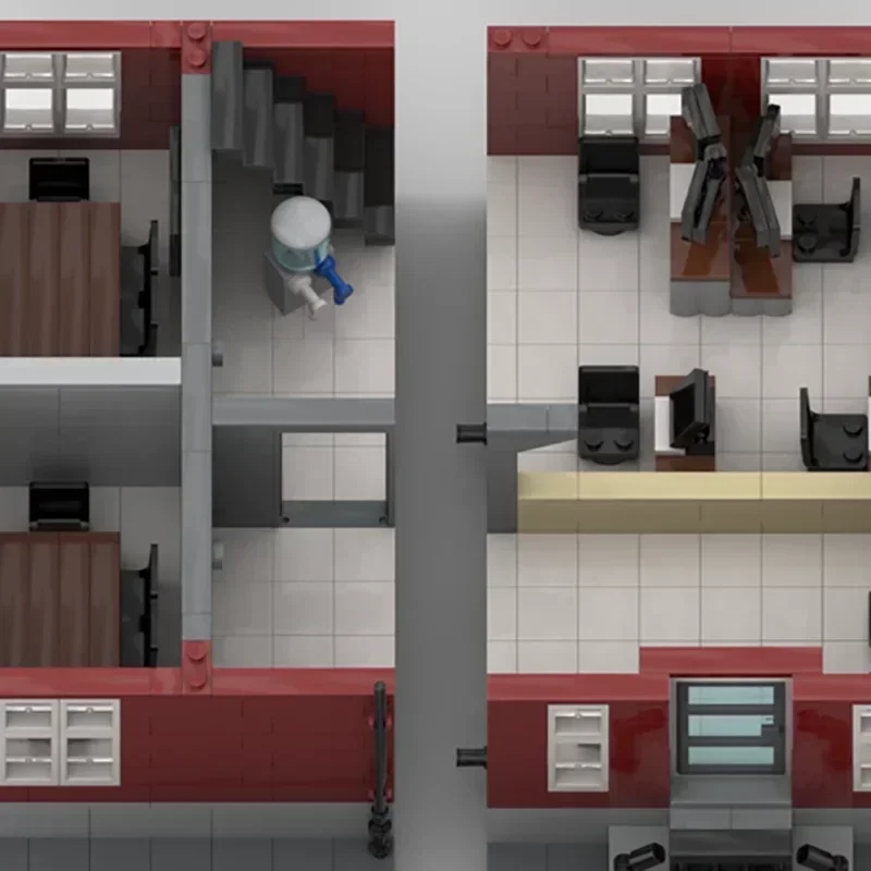 Moc Building Blocks Modern Modular Police Station Model Technology Brick City Street View DIY Construction For Holiday Gifts Toy