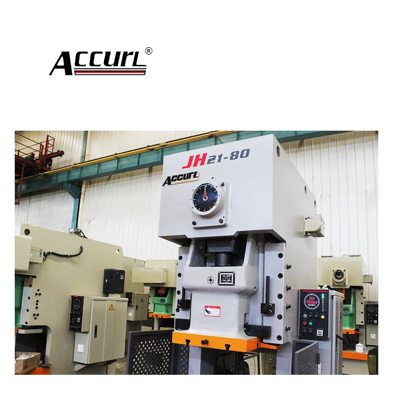 Accurl Jh21 80ตันนิวเมติกเจาะเหล็กกดแบนเครื่องซักผ้าทำ Hine
