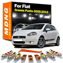 MDNG 9Pcs For Fiat Grande Punto 2005-2010 2011 2012 Vehicle Lamp LED Interior Dome Map Light Kit Car Led Bulbs Canbus No Error